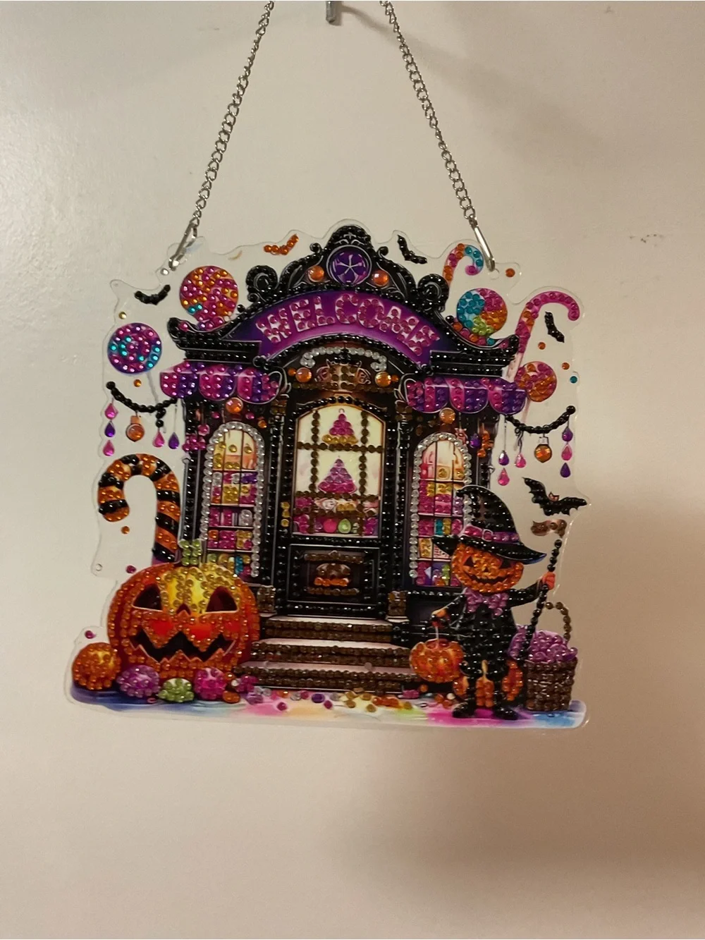 Halloween Diamond Art Haunted House Hanging Decor - Sealed Reserved for Vickie